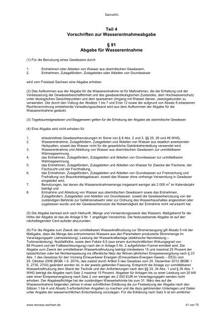 Sächsisches Wassergesetz (SächsWG) - PDF / 650 KB