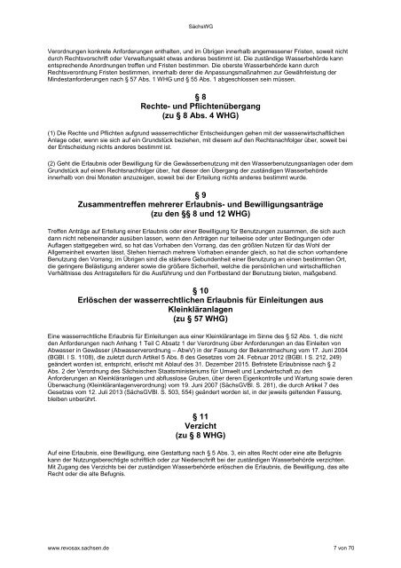 Sächsisches Wassergesetz (SächsWG) - PDF / 650 KB
