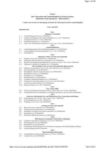 Sächsisches Naturschutzgesetz (SächsNatSchG) - PDF / 131 KB