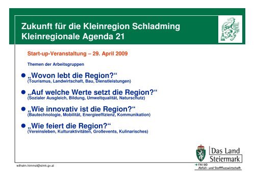 Wirtschaftsinitiative Nachhaltigkeit - Landentwicklung - Steiermark