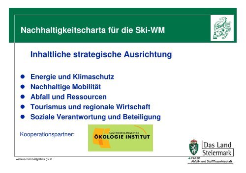 Wirtschaftsinitiative Nachhaltigkeit - Landentwicklung - Steiermark