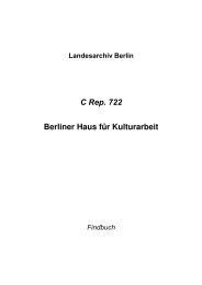 C Rep. 722 - Landesarchiv Berlin