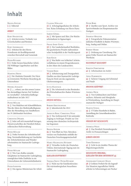 Archivnachrichten Nr. 46 , MÃ¤rz 2013 (application/pdf 2.8 MB)