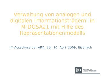 Thomas Fritz, Die Verwaltung von analogen und digitalen ...