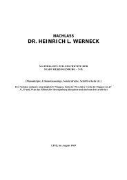 nachlass dr. heinrich l. werneck