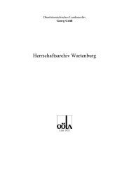 Herrschaftsarchiv Wartenburg - OberÃ¶sterreichisches Landesarchiv