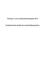Anhang A 1 zum Entwurf Landesentwicklungsplan 2012