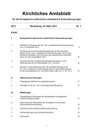 Kirchliches Amtsblatt - Ev.-Luth. Landeskirche Schaumburg-Lippe