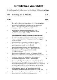 Kirchliches Amtsblatt - Ev.-Luth. Landeskirche Schaumburg-Lippe