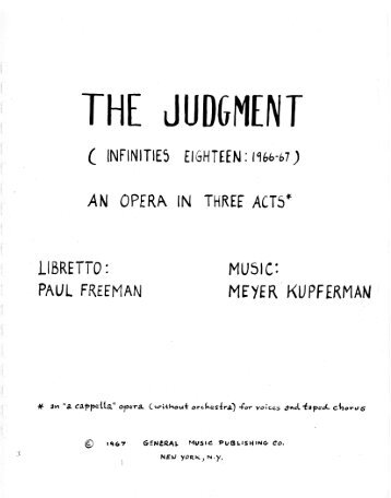 Kupferman - The Judgment