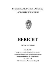 BERICHT - beim Landesrechnungshof Steiermark
