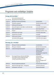 Programm und vorläufiger Zeitplan - Landesturnfest 2012