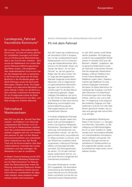 LVW Jahresbericht 2012 - Landesverkehrswacht Niedersachsen eV