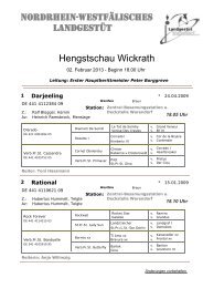 Hengstschau Wickrath nordrhein-westfÃ¤lisches LandgestÃ¼t