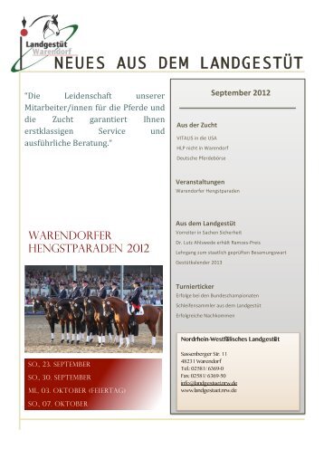 Newsletter September 2012 - Landesregierung Nordrhein-Westfalen