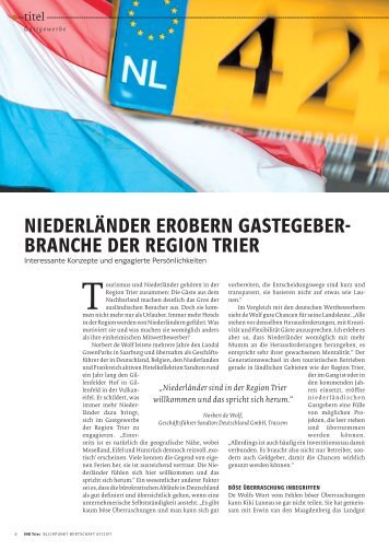 Blickpunkt Wirtschaft, IHK Trier 07/2011 - Landgut Strumpffabrik