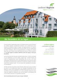 Die besondere Art zu tagen ... - Landhotel RÃ¼gheim