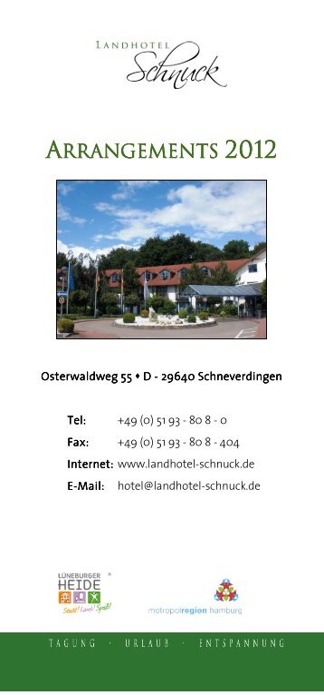 Arrangements 2012 - Landhotel Schnuck