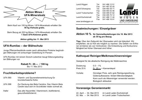 Flugblatt März 2013 - LANDI Wiggen