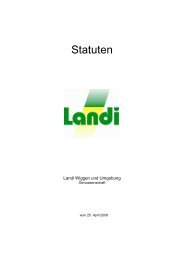 Statuten mit Beitrittserklärung - LANDI Wiggen