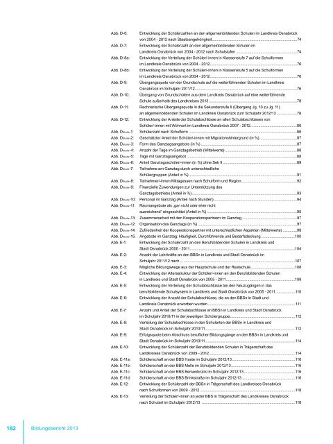 BILDUNGSBERICHT 2013 - Landkreis Osnabrück