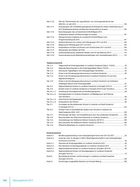 BILDUNGSBERICHT 2013 - Landkreis Osnabrück