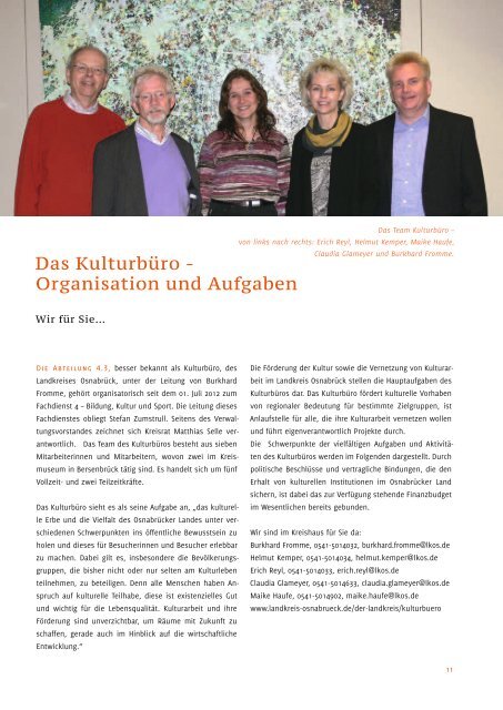 Kulturbericht des Landkreises Osnabrück - Landkreis Osnabrück