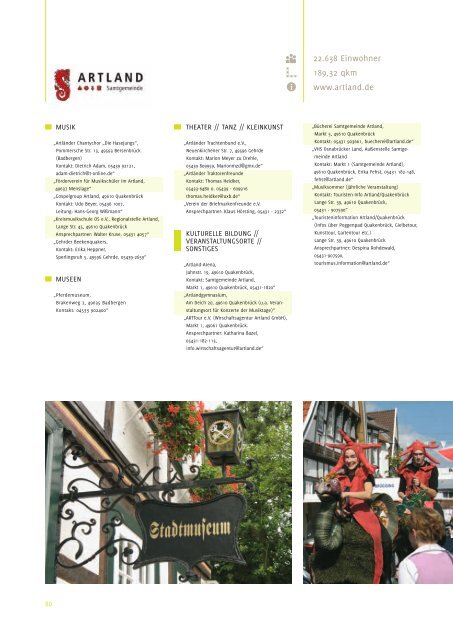 Kulturbericht des Landkreises Osnabrück - Landkreis Osnabrück