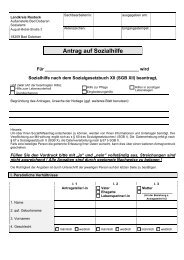 Antrag auf Sozialhilfe - Landkreis Rostock