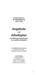 Programm 2013/14 der Bildungseinrichtungen im Landkreis