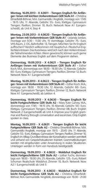 Programm 2013/14 der Bildungseinrichtungen im Landkreis