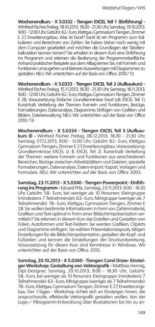 Programm 2013/14 der Bildungseinrichtungen im Landkreis