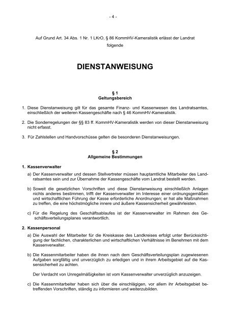 Dienstanweisung - Landkreis Straubing-Bogen