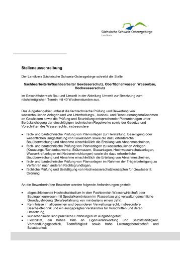 Sachbearbeiterin/Sachbearbeiter Gewässerschutz ...