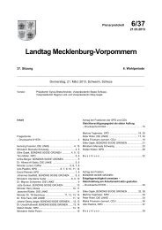 6/37 Landtag Mecklenburg-Vorpommern