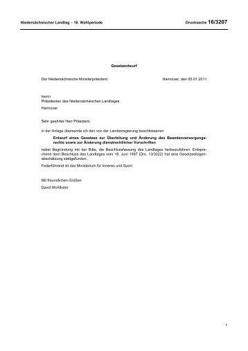 Drs. 16/3207 - Niedersächsischer Landtag
