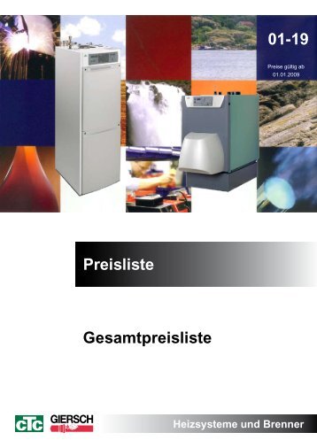 01-19 Preisliste Gesamtpreisliste - CTC Giersch AG