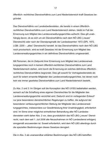 Motivenbericht - beim Niederösterreichischen Landtag