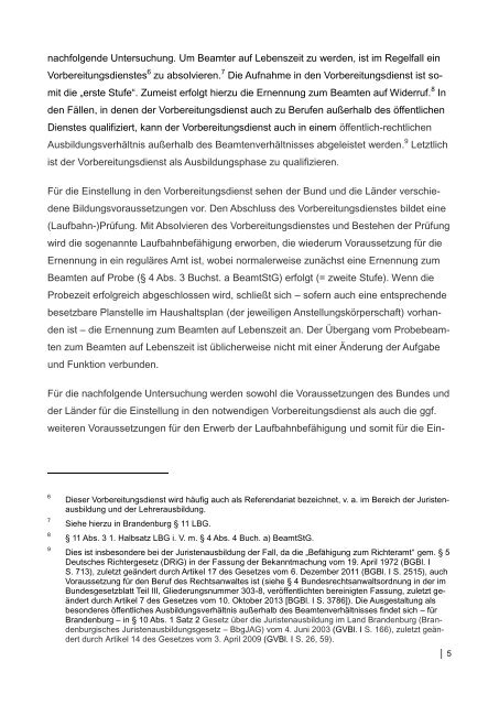 Einstellungsvoraussetzungen für den höheren allgemeinen