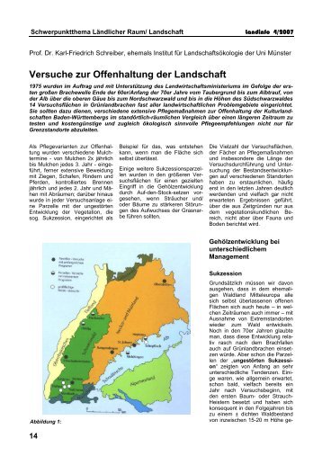 Versuche zur Offenhaltung der Landschaft - Infodienst ...