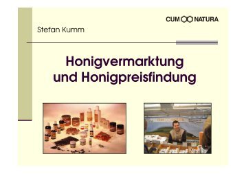 Honigvermarktung und Honigpreisfindung