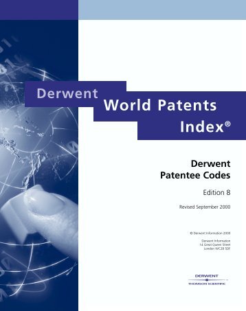 Derwent World Patents Index
