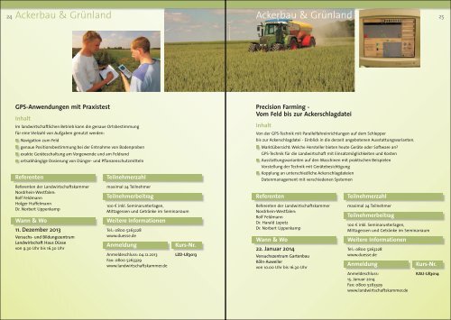 Weiterbildungskatalog - Landwirtschaftskammer Nordrhein-Westfalen