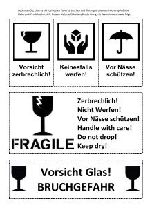 Vorsicht Glas Aufkleber Zerbrechlich Pdf : Umzugsetiketten ...