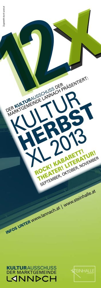 kuLtur herbst XL 2013 - Marktgemeinde Lannach