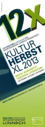 kuLtur herbst XL 2013 - Marktgemeinde Lannach