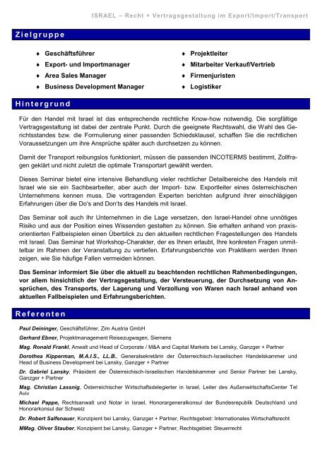 Informationen - Lansky Ganzger & Partner