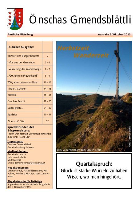 Ausgabe 3-2013 - Gemeinde Laterns