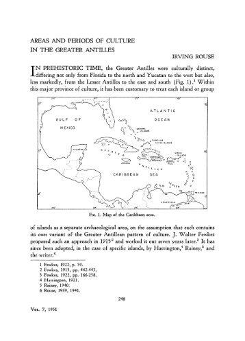 Areas and Periods of Culture in the Greater Antilles
