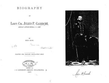 Biography of Lieut. Col. Julius P. Garesche, Assistant Adjutant ...